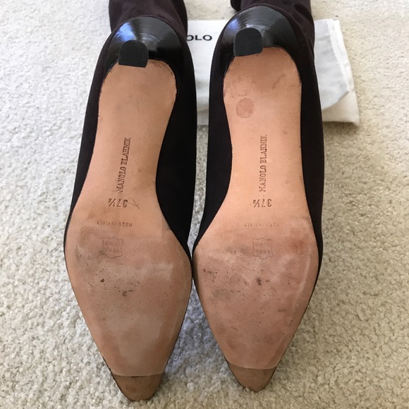 Manolo Blahnik Pascalare Suede Boots 37.5! - Picture 5 of 7